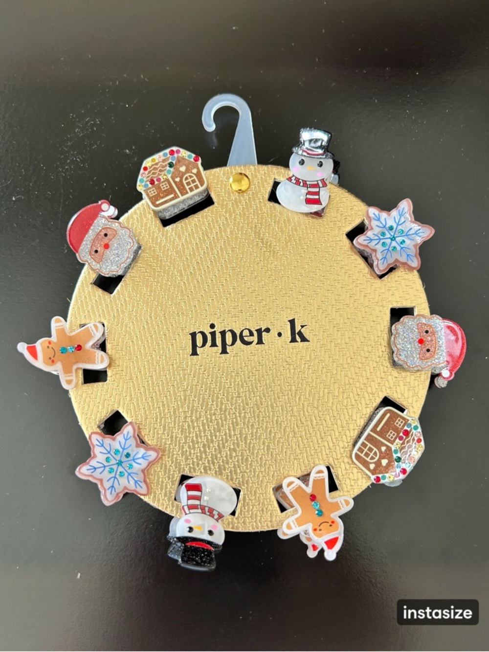 Piper K Christmas Hair Clips Set - 5 Pairs